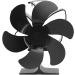High-Efficiency Aluminum Stove Fan - Self-Starting 6-Blade Heat-Powered Fan for Home | 152mm Diameter - Buy Online on GoSupps.com