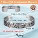 Cigmag 9X Lymphatic Drainage Men's Copper Bracelet - Ultra Strength Magnet - Adjustable, Celtic Knot 2 Grey - Gift Box Included - Buy Online on GoSupps.com