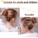Cuhza 4-Piece Magical Hair Knot Set - Upgraded Hair Bun Maker Clips | Donut Styling Tool (2 Large 2 Small) - Perfect Hair Twist Curler & Holder (Brown) - Buy Online on GoSupps.com
