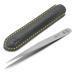 GERMANIKURE Professional Needle Pointed Tweezers - FINOX Stainless Steel in Leather Case - Ethically made in Solingen Germany - 4405