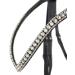 HORZE Grayson Classic Leather Ergonomic Snaffle Dressage Bridle - Black/White Horse - Buy Online on GoSupps.com
