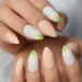 Daisy Nail Art Medium Stiletto Matte Green - 24pcs | International Shipping Available - Buy Online on GoSupps.com
