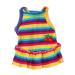 XINGNIAO Dogs Rainbow strip dress summer dress litter dress outfits soft breathable dog clothing made of cotton for S M L XL XXL bitches.Light puppy dresses.L 1PCS Style2