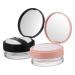 Outanaya 2pcs Portable Powder Box Blusher Powder Jar Face Powder Jar Foundation Powder Jar Kit Black Plastic