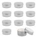 10 stucco aluminum empty jar 10g round travel cream can with cremed boxes creamed boxes for filling mini cans with lid put on ointment for lip balm lotion cream masks mini candles cosmetics - silver