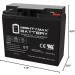 Mighty Max Battery 12V 18AH F2 SLA - Replacement for Ultratech 12180 & IM-12180 | International Shipping Available - Buy Online on GoSupps.com