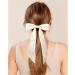 4PCS Hair Bows for Women - Bows for Hair Black Hair Ribbons for girls (Beige/White/Pink/Black) - Buy Online on GoSupps.com