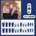 24Pcs/Set Press On Nails Haze Blue Glass Broken Diamond Long Style False Nails Acrylic Fake Nails Full Cover Nails Tips Artificial Finger Manicure Press on nails for Women and Girls - Buy Online on GoSupps.com