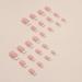 24Pcs Nude Glitter French False Nails - Long Coffin Press on Nails with Nail Glue - Women's Nail Art - Buy Online on GoSupps.com