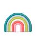 Suavinex silicone teether for babies + 0 months flexible lightweight rainbow design multicoloured