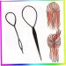 2pcs Hair Braid Accessories tail Styling Maker Clip French Braid Tool Magic Topsy Tail Loop Hair KitWomen Girls(black) Attractive Design - Buy Online on GoSupps.com