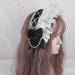 amangul Ruffled Lace Headband Japanese Style Crisscross Ribbon knot Maid Hair Band Pearls Chain Cosplay Hair Accessory(1) - Buy Online on GoSupps.com