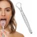 Jingling tongue cleaner professional tongue cleaner for adults and children - tongue cleaner for more oral hygiene fresher breath and a healthy mouth of tongue scraps made of stainless steel with non -slip handle
