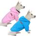 Hualisiji dogs hoodie dogs sweatshirt fleece sweater dog chihuahua sweater warm and light with a soft texture easy to wear and light colors (m pink+blue) m 2PCs pink+blue