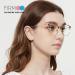 Firmoo Panto Blue Light Filter Glasses for Men & Women - Anti-Blue Light Computer Safety Glasses Metal Frame 140mm Width Leopard Design - Buy Online on GoSupps.com