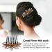 6 Pack Large Crystal Rhinestone Side Comb Set - Fancy Sparkly Gems Hair Accessories for Women - Buy Online on GoSupps.com