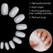 Noverlife 1200PCS Clear & Natural Round Acrylic Fake Nails - 10 Sizes Full Cover Short Oval False Nails for Nail Salon DIY Nail Design - Buy Online on GoSupps.com