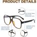 Feizedy Retro 70s 80s Blue Light Filter Glasses for Women & Men - 60mm Leopard Frame | PC Gaming & Computer Glasses - Buy Online on GoSupps.com