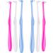 6 Pieces Tuft Toothbrush Tufted Brush End-Tuft Tapered Trim Toothbrush Soft Trim Toothbrush Single Compact Interdental Interspace Brush for Detail Cleaning Tapered Brush
