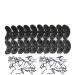 20 pcs Heel Plates Shoe Heel Taps Rubber Tips Sole Heel Repair Pad Replacement with Nails  Middle Black