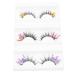 POPETPOP 3 Pairs Fluorescent False Eyelashes Lashes Glitter Lash Extensions Fake Eyelashes with Glitter Dramatic Fluffy False Eyelashes False Lash Make up High-grade Fiber 3d Decorate