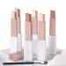 QQwow 12 Colors Eyeshadow Stick, Double Colors Eye Shadow Stick, Glitter Shimmer Waterproof Gradient Eyeshadow Makeup Stick with Brush, Eyeshadow Brushing Eye Makeup for Eye makeup lovers, 6 Pack muticolor