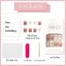 Ceboic 24Pcs Square French Press on False Nails - Short Nude/White Tulip Flower Pattern - Glossy Acrylic Full Cover Stick on Nails for Women - Buy Online on GoSupps.com