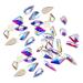 dijiusidy 50 Pieces Glass Crystal Set Eye-catching Personalized Nail Art Rhinestones DIY Handcraft Manicure Accessories for Card Making White AB
