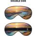 Soft Sunset Flower Field Printed Eye Mask | Adjustable Light Blocking Sleep Mask | Breathable Double-Sided Design - Buy Online on GoSupps.com
