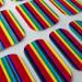 Chix Nails Stripes Beauty False Stickers Fingers Toes Vinyl Foils Nail Wraps Zingy Rainbow Colour Stripes