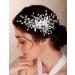 Chargances White Flower Pearl Hair Comb for Wedding Brides Bridesmaid Crystal Beaded Hair Comb Accessories Rhinestone Head Pieces for Women Girls Porm (Rose Gold) - Buy Online on GoSupps.com