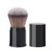 Mini Retractable Makeup Brush by ENZO KEN, Small Kabuki Brush, Travel Blush Brush, Cosmetic Minerals Powder Brush, Portable Fluffy Brushes Cosmetic Tool with Dustproof Lid (Black07) Black/Walnutcolor-Hair