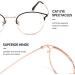 Cyxus Blue Light Filter Glasses for Women | Cat Eye & Round Vintage Style | UV400 Anti-Blue Light / No Prescription - 02-Rose Gold Metal - Buy Online on GoSupps.com