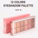 Erinde 12 Colors Eyeshadow Palette - Matte & Shimmer Eye Shadows for High Pigmented, Smooth & Blendable Natural Eye Look - Pink Brown Korean Glitter Makeup - Buy Online on GoSupps.com