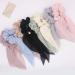 Elegant Scarf Hair Ties for Women Girls - 8 Pcs Double Layer Bow Scrunchies with Assorted Colors - Buy Online on GoSupps.com