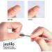 Jestilo Cuticle Pusher and UV Gel Nail Polish Remover Pack of 2 Cuticle Remover & Trimmer | Nail Art Tools Scraper and Cleaner Silver - Buy Online on GoSupps.com