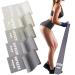 HAPBEAR Resistance Bands for Working Out Exercise Bands for Physical Therapy Stretch Elastic Band with 5 Strengths Workout Bands for Home Gym Skin-Friendly Strength Training Pilates Yoga Gray(5-30LBS)