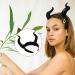 minkissy Black Horns Headband Hair Hoop Black Devil Horns Headband Cosplay Horn Hair Band Christmas Hair Hoop Ox Horn Hair Accessories for Halloween Party - Buy Online on GoSupps.com