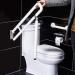 Foldable Toilet Grab Bar Handrail Shower Safe Handle Seat Support Non Slip Hand Grips for Disabled Elderly Handicap Stainless Steel White 75X71.5cm (White 75X71.5cm) - Buy Online on GoSupps.com