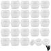 Alledomain 25 Pieces 5ml / 5g Empty Clear Cosmetic Pots with 3 Mini Spatula Plastic Refillable Travel Sample Container Jars with Lids and Inner Liners for Makeup Creams Lotions Beauty Nail