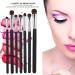 7-Piece Kabuki Makeup Brush Set - Professional Wet & Dry Cosmetic Brushes for Blush Powder Highlight & More - Black - Buy Online on GoSupps.com