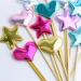 100Pcs Cupcake Toppers Heart Star and Crown Cupcake Toppers Mini Cake Toppers Colorful Cake Decorations DIY Dessert Fruits Picks Party Decorative Accessories (Mixed Color 1) - Buy Online on GoSupps.com
