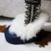 Buy Lambskin Foot Warmer - Cuddly Merino Sheepskin Natural Fur in Blue/White - International Shipping Available - Buy Online on GoSupps.com