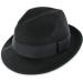 Belfry Trilby Vintage Style Dress Fedora Hat, 100% Pure Wool Felt - Black/Grey/Navy/Brown/Pecan - Large - Buy Online on GoSupps.com