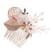 Didiseaon 1pc Bridal Comb Hair Combs for Women Headwear for Women Crystal Hair Comb Gold Hair Comb Bridal Hair Comb Wedding Hair Comb Crystal Headpiece Tiara Bride Leaf Accessories