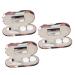 Solustre 3 sets glasses case with a double use of travel glass organizer container Clipper protection jaw trainer double-layer glasses container flocking cloth