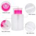 400 Nail Cotton Pads with Pump Dispenser Bottle - Super Absorbent Soft Non-Woven Wipes for Eyelash Extension & Nail Polish - Pink/White - Buy Online on GoSupps.com