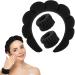 WLLHYF Spa Headband Wristband Set for Washing Face Sponge Makeup Skincare Hairband Soft Towel Cloth Headwear Puffy Non Slip Padded Hair Band Hair Accessory for Women Girls Shower Sports(Black) - Buy Online on GoSupps.com