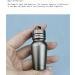 Portable Aluminum Pill Organizer Keychain - Waterproof Travel Medicine Box | Dual-Sided Grey Alloy Pill Holder for Outdoor Use - Buy Online on GoSupps.com