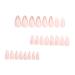 Shop Mouyouglow Short Almond Pink Nude French Glitter Press On Nails - Wavy Line Design with Glue - Buy Online on GoSupps.com